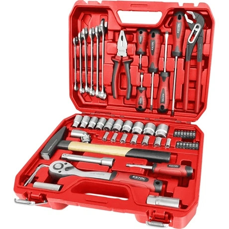 Extol Premium SZERSZÁM ÉS DUGÓKULCS KÉSZLET, 55 DB 8818420