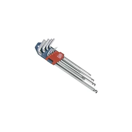Extol Premium IMBUSZKULCS KLT., 9DB, EXTRA HOSSZÚ, GÖMBFEJ, 9DB 1,5-10MM, CV., 95-237MM 8819312