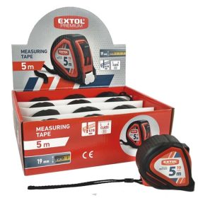   Extol Premium MÉRŐSZALAG, GUMÍROZOTT, 1 STOPPOS, 5M×19MM 8821025