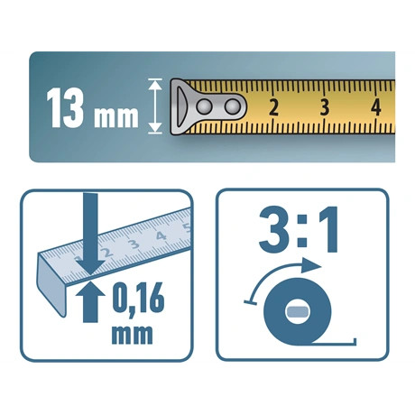 Extol Premium MÉRŐSZALAG, GUMÍROZOTT, 20MX13MM 8821092