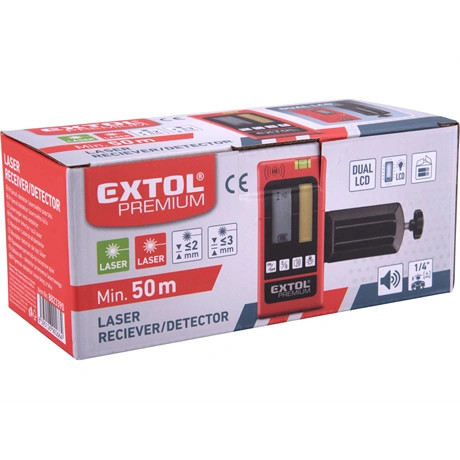 Extol Premium LÉZERES VEVŐ/DETEKTOR/JELFOGÓ VÍZSZINTEZŐHÖZ, PIROS ÉS ZÖLD 8823390