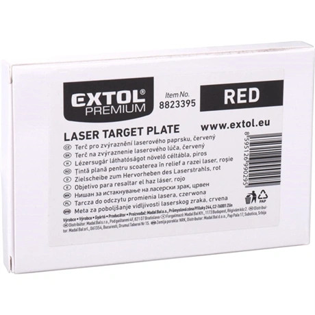 Extol Premium LÉZERES CÉLTÁBLA VÍZSZINTEZŐHÖZ, PIROSŰ 8823395