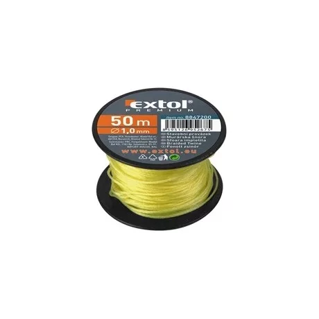 Extol Premium KŐMŰVES ZSINÓR, SODORT, PE, 1,7MMX50M, SÁRGA, ORSÓN 8847212