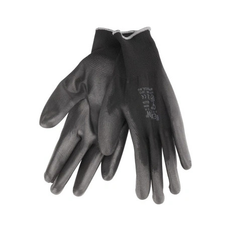 Extol Premium KÖTÖTT KESZTYŰ FEKETE POLIÉSZTER, MÉRET: 10' POLIURETÁNBA MÁRTOTT TENY. ÉS UJJHEGY 8856637