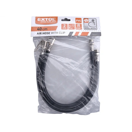 Extol Premium PNEUMATIKUS TÖMLŐ, 2 DB, GUMIABRONCS FÚVATÓ PISZTOLYHOZ, MAX. 8 BAR, G 1/4 MENETES 8865066