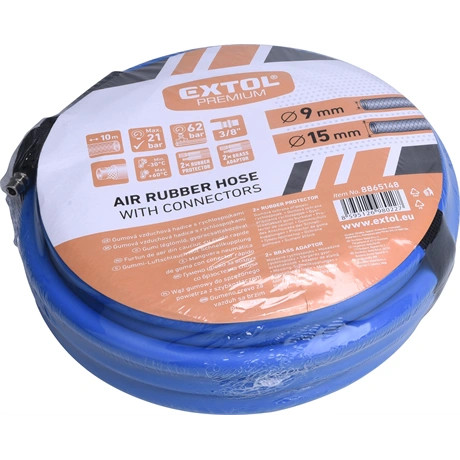 Extol Premium LÉGTÖMLŐ EGYENES, 10M, 3/8", GYORSCSATLAKOZÓKKAL 8865148