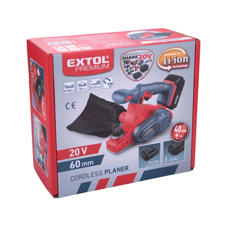 Extol Premium GYALUGÉP AKKUS 20V 2000MAH LI-ION 1DB AKKU+TÖLTŐ 8891830