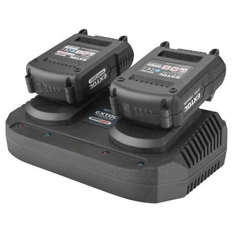 Extol Premium AKKUTÖLTŐ, DUPLA, SHARE20V 2×3, 5A 8891894