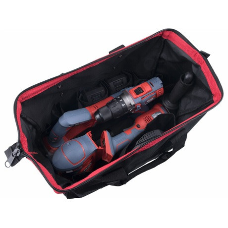 Extol Premium GÉPSZETT 20V AKKUS TÁSKÁBAN: FÚRÓ SAROKCSISZOLÓ SZABLYAFŰRÉSZ ROTÁCIÓS CSISZOLÓ 2DB AKKU+TÖLTŐ 8898314