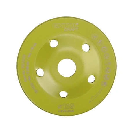 Extol Craft GYÉMÁNTCSISZOLÓ KORONG; 125MM×22,2MM, TURBO/LAMELLÁS JELLEGŰ 903005