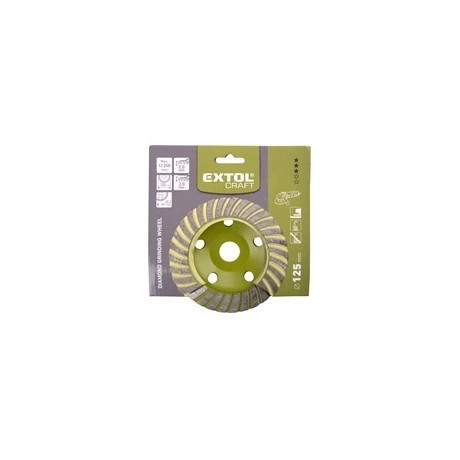 Extol Craft GYÉMÁNTCSISZOLÓ KORONG; 125MM×22,2MM, TURBO/LAMELLÁS JELLEGŰ 903005