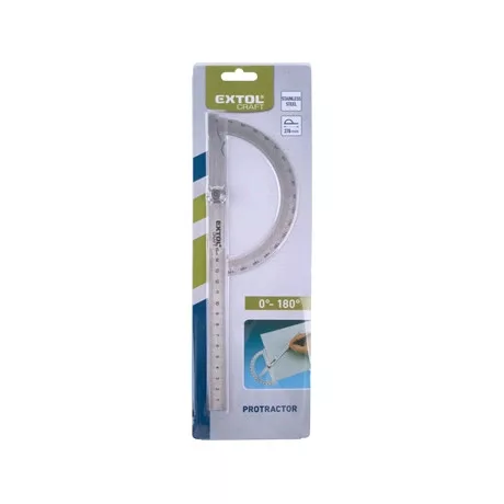 Extol Craft SZÖGMÉRŐ/VONALZÓ, LAKATOS, 278 MM, INOX, 0° -180°, 1,3 MM 925102
