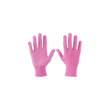Extol Lady KÖTÖTT KESZTYŰ, RÓZSASZÍN, PE, FEHÉR PVC PÖTTYÖKKEL, MÉRET: 7', EXTOL LADY 99719