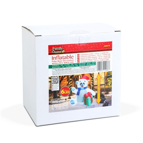 Family Decor FELFÚJHATÓ JEGESMEDVE 120 CM 58067K