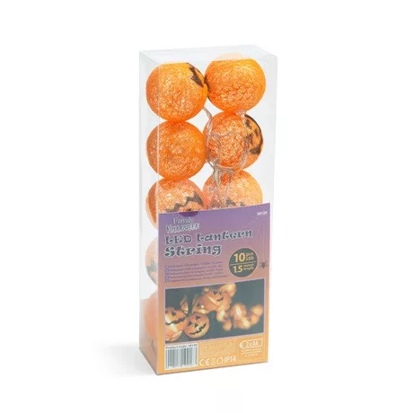 Family Halloween HALLOWEEN-I FÉNYFÜZÉR LAMPION TÖK, 10 DB TÖK / FÉNYFÜZÉR 58120