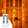 Family Halloween PÓKHÁLÓ FÉNYFÜGGÖNY PÓKKAL,  60 DB LED, USB 58150