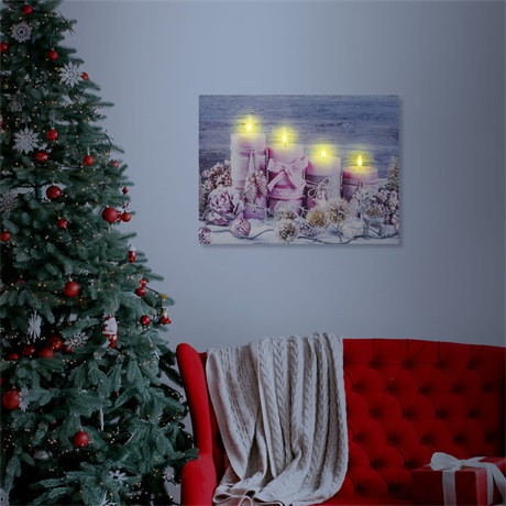 Family Christmas LED FALI KÉP 40 X 30 CM 58461