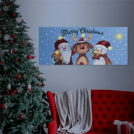 Family Christmas LED FALI KÉP 70 X 30 CM 58464