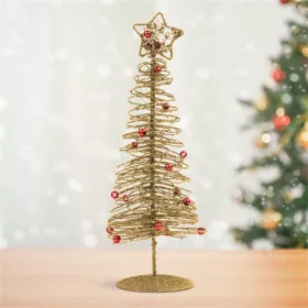   Family Christmas KARÁCSONYI DEKOR FÉM KARÁCSONYFA, ARANY 58622B