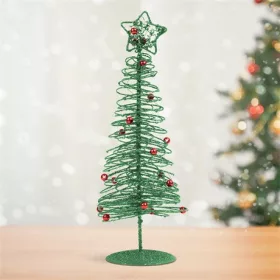   Family Christmas KARÁCSONYI DEKOR FÉM KARÁCSONYFA, ZÖLD 58622D