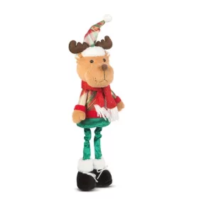   Family Christmas KARÁCSONYI TEXTIL RÉNSZARVAS FIGURA TELESZKÓPOS LÁBBAL 58759C