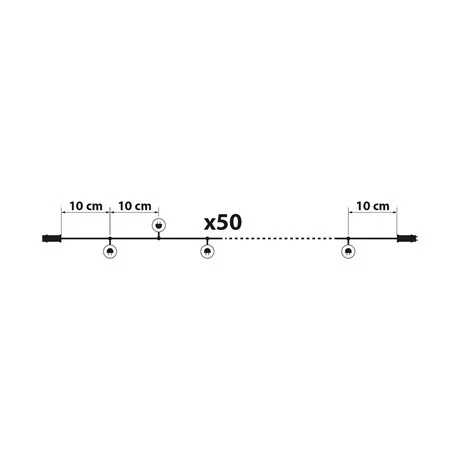 Family Decor LED FÉNYFÜZÉR 5,2 M, MELEGFEHÉR 58900A