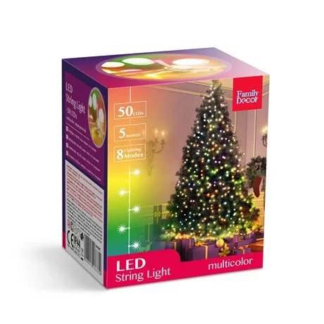 Family Decor LED FÉNYFÜZÉR 5,2 M SZÍNES 58900C