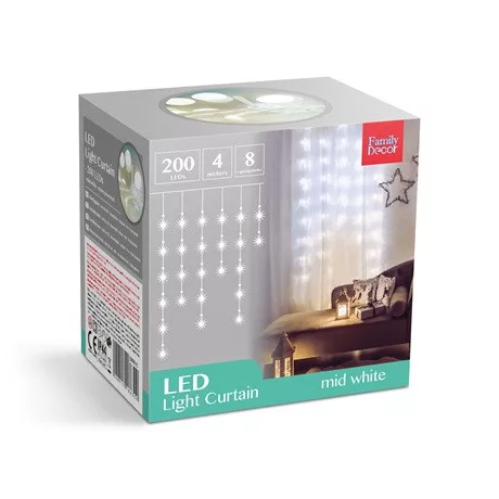 Family Decor LED FÉNYFÜGGÖNY 4,2 M KÖZÉPFEHÉR 58901C