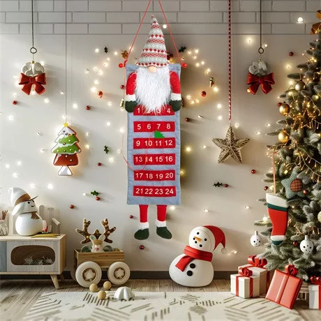 Family Christmas FALI ADVENTI NAPTÁR TEXTIL, 100 X 28 CM 58964