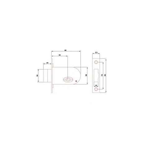 Flame RETESZZÁR, BEVÉSŐ, DUPLATOLLÚ, 45MMX20MM, 2 KULCCSAL, (PATKÓZÁR) 84648