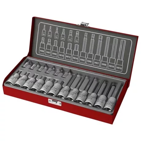 Fortum BITDUGÓFEJ KÉSZLET IMBUSZ, 1/2", 1/4", 18DB 4700008