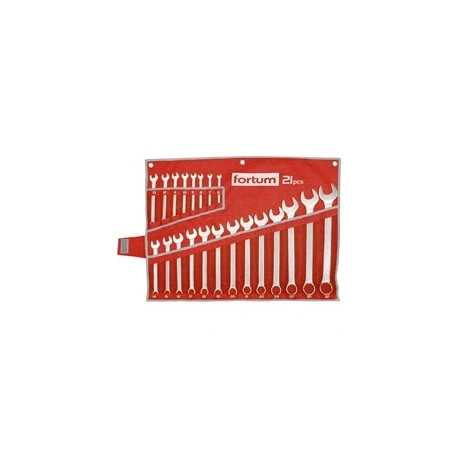 Fortum CSILLAG-VILLÁS KULCS KÉSZLET 21DB, 6-32MM 61CRV5, VÁSZON TOK 4730200