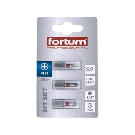 Fortum BEHAJTÓHEGY PH, 3 DB, S2 ACÉL, PH 1×25MM 4741201