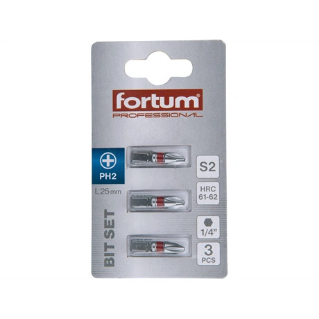 Fortum BEHAJTÓHEGY PH, 3 DB, S2 ACÉL, PH 2X25MM, BLISZTEREN 4741202