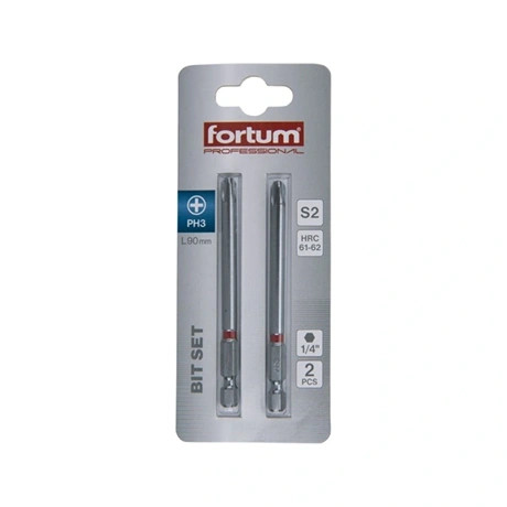 Fortum BEHAJTÓHEGY PH, 2 DB, S2 ACÉL, PH 3×90MM 4741223