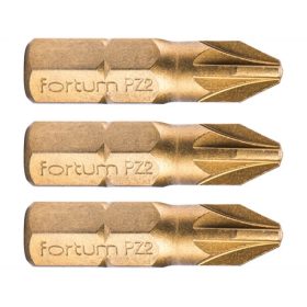   Fortum BEHAJTÓHEGY PZ, 3 DB, S2 ACÉL, TITANIUM BEVONAT, PZ 2×25MM 4741372