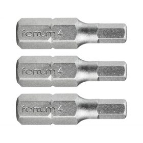 Fortum BEHAJTÓHEGY HEX, 3 DB, S2 ACÉL, H 3×25MM 4741504