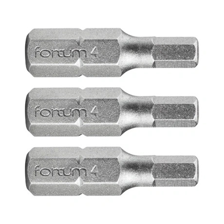 Fortum BEHAJTÓHEGY HEX, 3 DB, S2 ACÉL, H 3×25MM 4741504