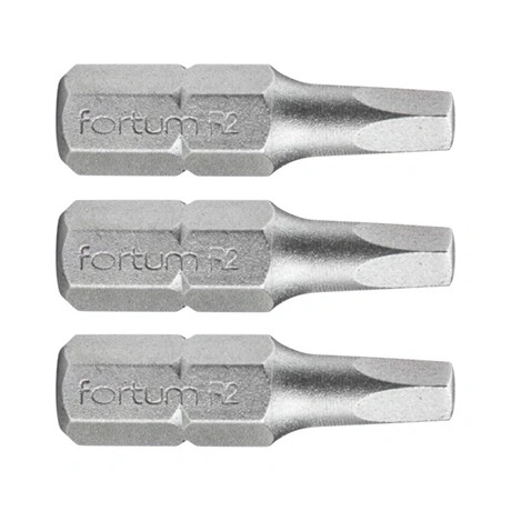 Fortum BEHAJTÓHEGY NÉGYSZÖG, 3 DB, S2 ACÉL, SQ 1×25MM 4741601