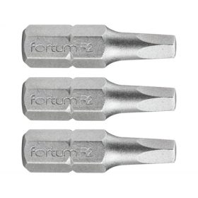   Fortum BEHAJTÓHEGY NÉGYSZÖG, 3 DB, S2 ACÉL, SQ 2×25MM 4741602