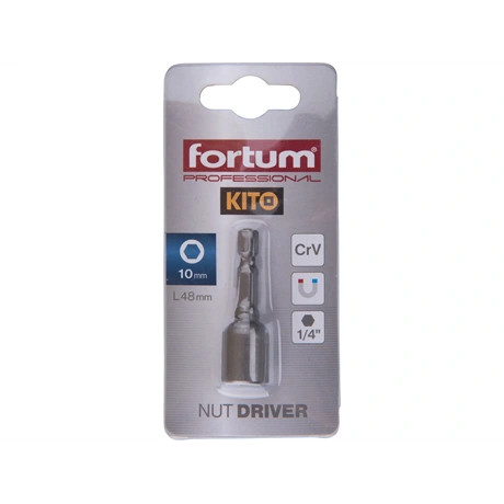 Fortum BEHAJTÓ HATLAPFEJŰ CSAVARHOZ , 10×48MM, 1/4" HATSZÖG, CV, MÁGNESES 4741610