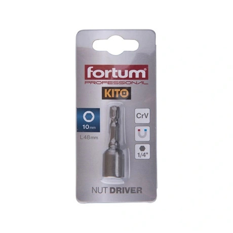 Fortum BEHAJTÓ HATLAPFEJŰ CSAVARHOZ , 10×48MM, 1/4" HATSZÖG, CV, MÁGNESES 4741610