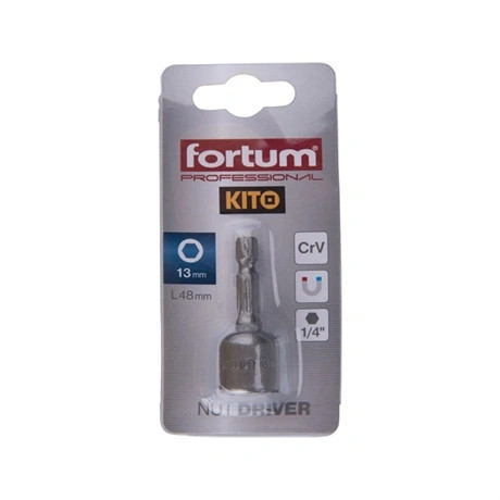 Fortum BEHAJTÓ HATLAPFEJŰ CSAVARHOZ , 13X48MM, 1/4" HATSZÖG BEFOGÁS, CV, MÁGNESES 4741613