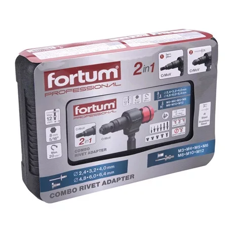 Fortum ADAPTER KÉSZLET FÚRÓGÉPHEZ, 2 AZ 1-BEN, 15 DB 4770667