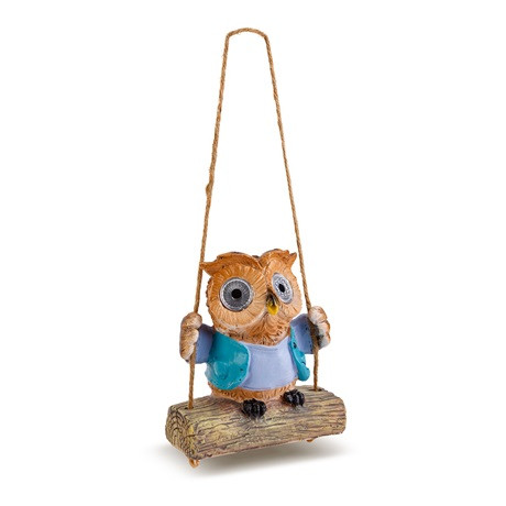 Garden of Eden SZOLÁR DEKORÁCIÓ BAGOLY,  2 FEHÉR LED, 10 X 6,5 X 19 CM 11428E