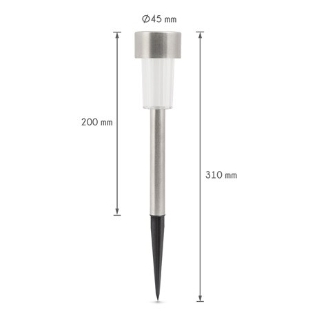 Garden of Eden LED-ES SZOLÁR LÁMPA FÉM 19 CM 11702A