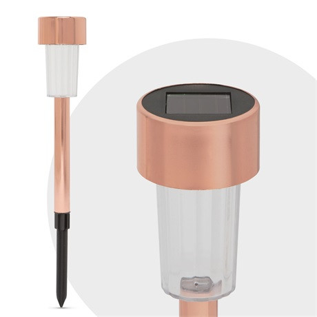 Garden of Eden LED-ES SZOLÁR LÁMPA FÉM, ROZÉARANY 19 CM 11702C