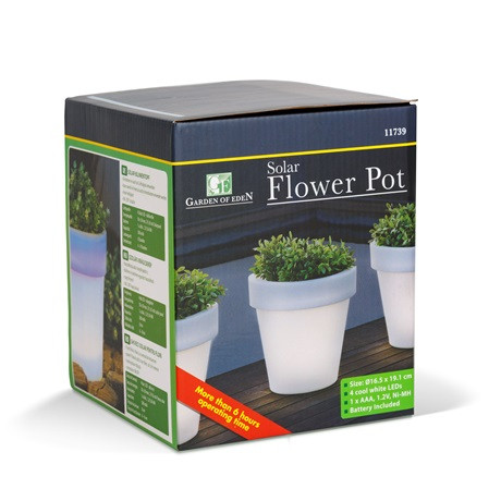 Garden of Eden SZOLÁR VIRÁGCSERÉP 16,5 X 19 CM 11739