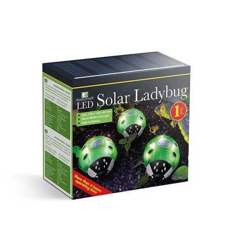 Garden of Eden SZOLÁR KATICABOGÁR ZÖLD, 14,5 X 12 X 6 CM 11764B