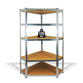   Globiz FÉMPOLC ÁLLVÁNY SAROK, 5 SZINTES, 180 X 90 X 30 CM 10846